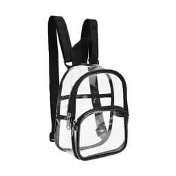 Pvc Transparent Bag Clear Travel Backpack Shoulder Bag Strap Book Sports Field Approved Waterproof Mini Travel Schoolbag for Kid