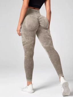 Hollow Out Leggings Women Seamless Slim Tights Frosted Water Washing Fitness Pants High Waist Hip Liftting Stretchy Yoga Pants