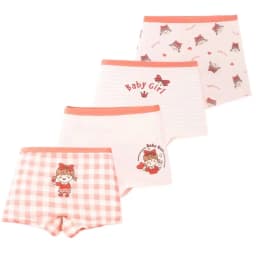 Multipack Cotton Girl Boxer Brief Cute Rainbow Pattern Dot Girls Panties Breathable Soft Children Underwear For 3-14 Years Old