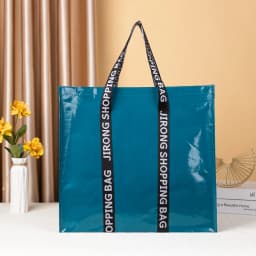 Newest Color PP Woven Shopping Bag Foldable Reusable Tote Folding Pouch Travel Non-woven Bathroom Storage Bag