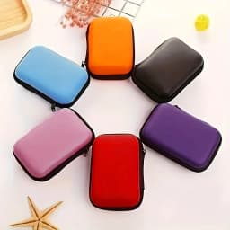 1 Pc Portable Card Storage Bag,Data Cable Packing Cube,Waterproof Headphone Storage Bag,EVA Protective Case For Travel