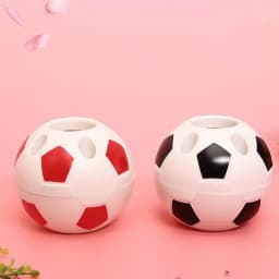 Student Pen Holder Creative Round Football Shaped Multifunctional Plastic Storage Box Football Shape Desktop Decoration