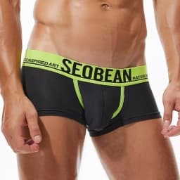 SEOBEAN Mesh Breathable Men's Boxers Sexy Underwear Boxer Shorts Men Underpants Boxershorts Male Panties Boxer for Man