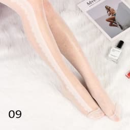 Sexy Women Love Dot Embroidery Silk Stocking Thin Vintage Faux Tattoo Thigh Sheer Pantyhose Female Elastic Hosiery Girls Tights