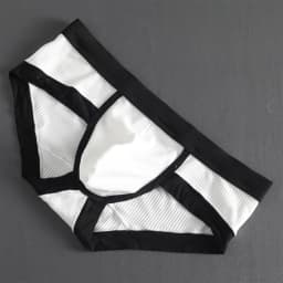 Men's low-waist sexy underwear U-convexs large bag youth striped Underpants breathable soft comfort loose fiber fabric briefs
