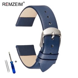 Ultra-thin Soft Genuine Leather Watch Strap Wrist Strap 14mm 16mm 18mm 20mm 22mm White Black Pink Brown Leather Watchband
