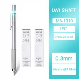 Uni Mechanical Pencil M51010 SHIFT Metal Drawing lapiseira profissional 0.3/0.5/0.7/0.9mm Low Center of Gravity materiel scolair