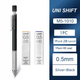 Uni Mechanical Pencil M51010 SHIFT Metal Drawing lapiseira profissional 0.3/0.5/0.7/0.9mm Low Center of Gravity materiel scolair