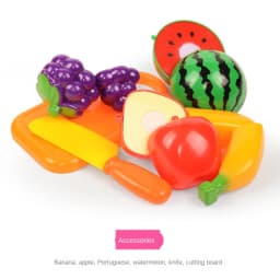 Cutting Play Food Set For Kids Simulation Kitchen Toys Pretend Play Montessori Cut Fruits Vegetables Toy for Toddlers Boys Girls