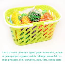 Cutting Play Food Set For Kids Simulation Kitchen Toys Pretend Play Montessori Cut Fruits Vegetables Toy for Toddlers Boys Girls