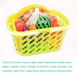 Cutting Play Food Set For Kids Simulation Kitchen Toys Pretend Play Montessori Cut Fruits Vegetables Toy for Toddlers Boys Girls