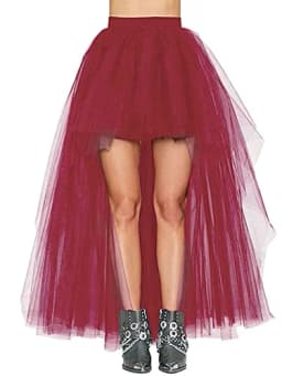 BABYONLINE Waist Cinching  Flattering Petticoat For Women Long Tulle Skirt, Adult Waves Underskirt Cocktail TUTU Skirt Goth