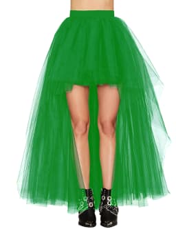 BABYONLINE Waist Cinching  Flattering Petticoat For Women Long Tulle Skirt, Adult Waves Underskirt Cocktail TUTU Skirt Goth