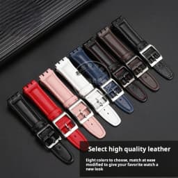 High quality 17mm 19mm Genuine Leather Watch Strap Men women WatchBand for Swatch YCS YAS YGS Wrist Band Metal buckle Bracelet