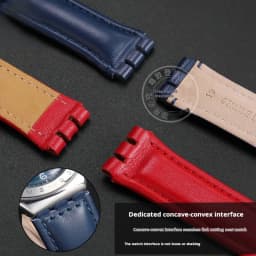 High quality 17mm 19mm Genuine Leather Watch Strap Men women WatchBand for Swatch YCS YAS YGS Wrist Band Metal buckle Bracelet