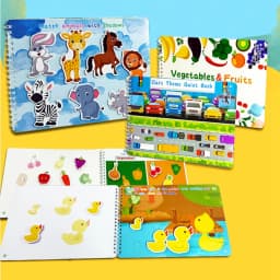 Montessori Baby Busy Sticker Book 3D Farm Life Fruit Car Theme Quiet Book Early Education Learning Fine Motor Training Baby Toy