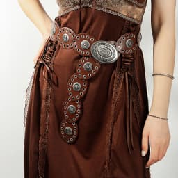 Y2k Wide Boho Disc Belt for Women Vintage Concho Leather Disk Belts Western Waist Belts for Dress Jeans