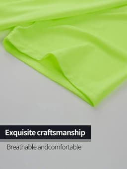 Crew T-Shirt 3Pcs Fluorescent Green Ultralight Men Quick Dry Breathable Sweat Shirt for Fitness Gym and Running Light Plaid Quic