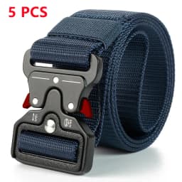 5pcs Versatile Men's Tactical Belts - Durable, Adjustable Design - for Outdoor Hunting & Sports Enthusiasts