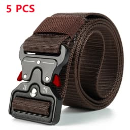 5pcs Versatile Men's Tactical Belts - Durable, Adjustable Design - for Outdoor Hunting & Sports Enthusiasts