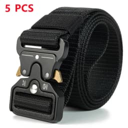 5pcs Versatile Men's Tactical Belts - Durable, Adjustable Design - for Outdoor Hunting & Sports Enthusiasts