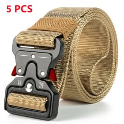 5pcs Versatile Men's Tactical Belts - Durable, Adjustable Design - for Outdoor Hunting & Sports Enthusiasts