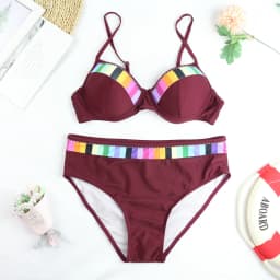 CPUTAN Vintage Bikini Set Push Up Biquini 2024 Two Piece Swimwear Women's Swimsuit Plus Size Brazilian Bathing Suit Beachwear