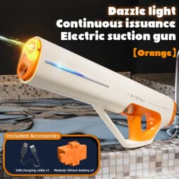 Powerful Automatic Water Gun Toy With LED Water Absorption High Pressure Electric Pistol Spray Blaster Pool Toys for Kids Adult