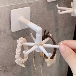 Jewelry Storage Rack Rotating Display Rack with Hook and Loop Hair Accessory Holder Keychain Multipurpose Home Storage Rack