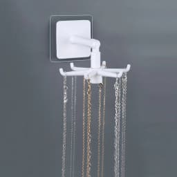 Jewelry Storage Rack Rotating Display Rack with Hook and Loop Hair Accessory Holder Keychain Multipurpose Home Storage Rack