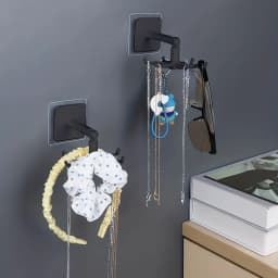 Jewelry Storage Rack Rotating Display Rack with Hook and Loop Hair Accessory Holder Keychain Multipurpose Home Storage Rack