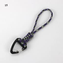 Paracord Keychain Lanyard Rotatable Buckle High Strength Parachute Cord Emergency Survival Backpack Triangle Key Ring Neck