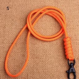Paracord Keychain Lanyard Rotatable Buckle High Strength Parachute Cord Emergency Survival Backpack Triangle Key Ring Neck
