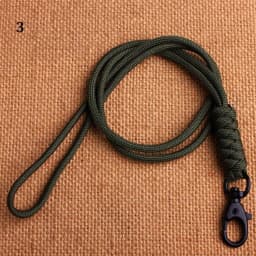 Paracord Keychain Lanyard Rotatable Buckle High Strength Parachute Cord Emergency Survival Backpack Triangle Key Ring Neck