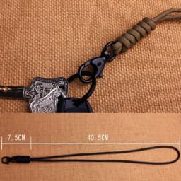 Paracord Keychain Lanyard Rotatable Buckle High Strength Parachute Cord Emergency Survival Backpack Triangle Key Ring Neck