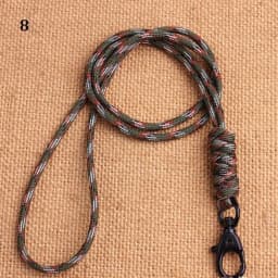 Paracord Keychain Lanyard Rotatable Buckle High Strength Parachute Cord Emergency Survival Backpack Triangle Key Ring Neck