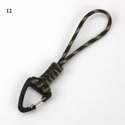 Paracord Keychain Lanyard Rotatable Buckle High Strength Parachute Cord Emergency Survival Backpack Triangle Key Ring Neck