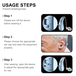 2 sets of mini elderly digital hearing aids earphones portable amplifiers rechargeable and adjustable amplifiers for the elderly