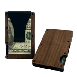Minimalist Wallet for Men & Women - Slim RFID Wallet, Credit Card Holder & Money Clip, Easily Removable Money & Cards (Walnut)