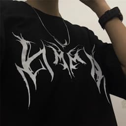 Women T Shirt Hip-Hop Loose Punk Letter Print Tops Tee Black T-shirt Female Summer T-shirt Graphic Tee Female Cute Tops Tee