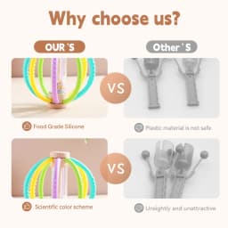 Baby Rattle Toy Wooden Rain Drum With Silicone Baby Sensory Touch Toy Newborn Dental Care Gum Anti-eating Hand ​Molar Stick Gif
