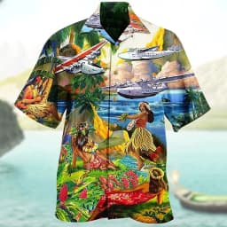 Summer Hawaiian Shirts Men's Harajuku Vintage Oversized Clothing Beach Prom Print Tops Unisex Fashion Short Sleeve