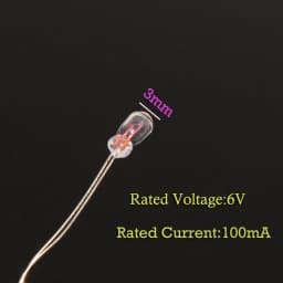Evemodel 100pcs 2.5mm 3mm 4mm 5mm Clear Mini Bulbs Grain of Wheat Bulbs Incandescent Filament Lights 1.5V 3V 6V 12V