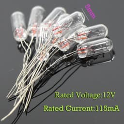 Evemodel 100pcs 2.5mm 3mm 4mm 5mm Clear Mini Bulbs Grain of Wheat Bulbs Incandescent Filament Lights 1.5V 3V 6V 12V