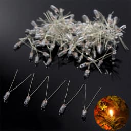 Evemodel 100pcs 2.5mm 3mm 4mm 5mm Clear Mini Bulbs Grain of Wheat Bulbs Incandescent Filament Lights 1.5V 3V 6V 12V