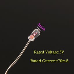 Evemodel 100pcs 2.5mm 3mm 4mm 5mm Clear Mini Bulbs Grain of Wheat Bulbs Incandescent Filament Lights 1.5V 3V 6V 12V