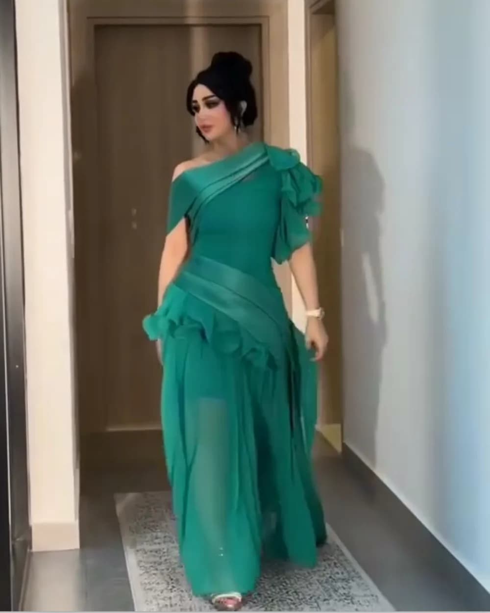 CustomizedRetro Chiffon A-line One-shoulder Midi Dresses Homecoming Classic Exquisite Modern Style Pastrol Unisex Simple