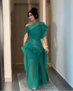 CustomizedRetro Chiffon A-line One-shoulder Midi Dresses Homecoming Classic Exquisite Modern Style Pastrol Unisex Simple