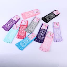 1 Pair Candy-colored Yoga Socks Rainbow Five-toe Split Non-slip Dance Socks Socks for Yoga Dancers