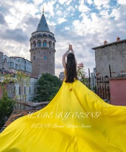 OEING Sexy Flying Prom Dresses Glitter Backless Long Tail Photography Evening Dresses V-neck Formal Occasion Party Dress Gala